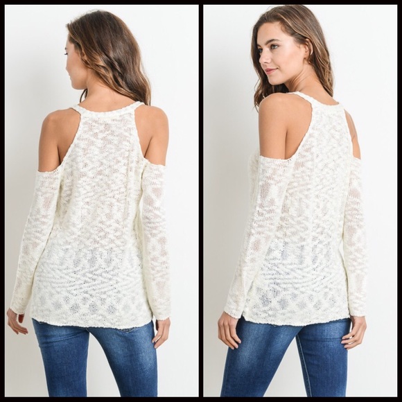 70% CLEARANCE 🎄Lightweight Cold Shoulder Sweater - Picture 3 of 3